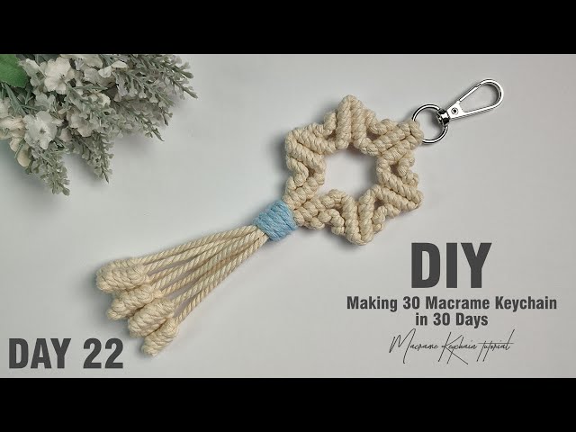 Day 22 | Making 30 Macrame Keychains in 30 Days | Macrame Keychain Tutorial