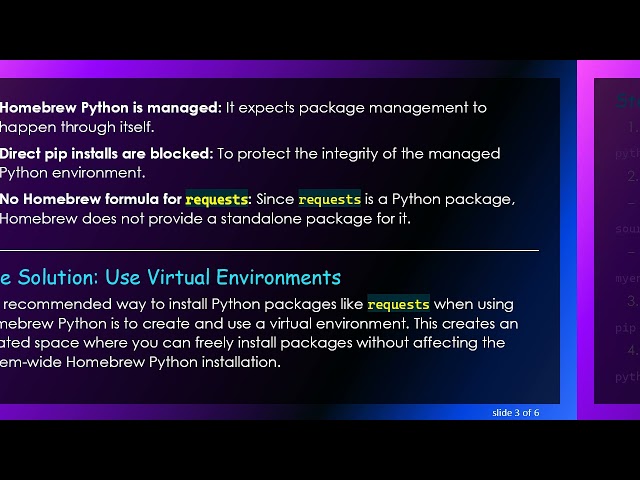 How to Install the requests Library With Homebrew-installed Python on MacOS
