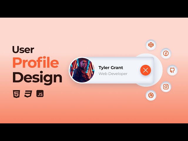 User Profile Card Using HTML CSS JavaScript