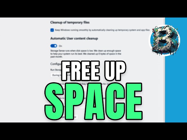 How to Automatically FREE UP SPACE in Windows 11