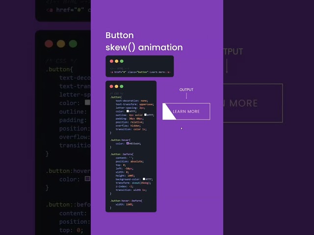 Skew Animation in css# html#css#shorts#viral