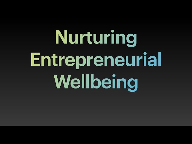 Nurturing Entrepreneurial Wellbeing | Panel session | 3D Spatial video