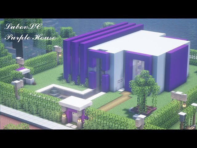 How to Build a Cute Purple House | Minecraft Tutorial 💜 (#17)