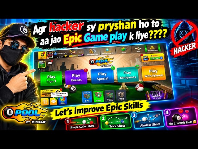 Epic Game Ep 549 8 BALL POOL LIVE Epic event table #gaming #games #live #8ballpool