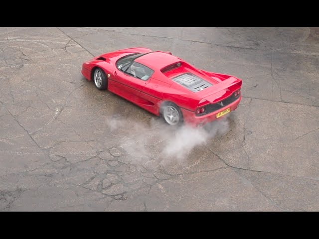 Ferrari F50 in motion - High speed camera