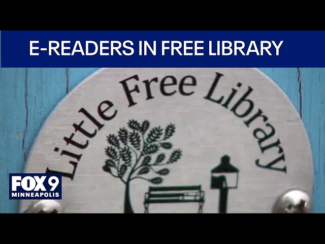 St. Paul man loading e-readers for little free libraries