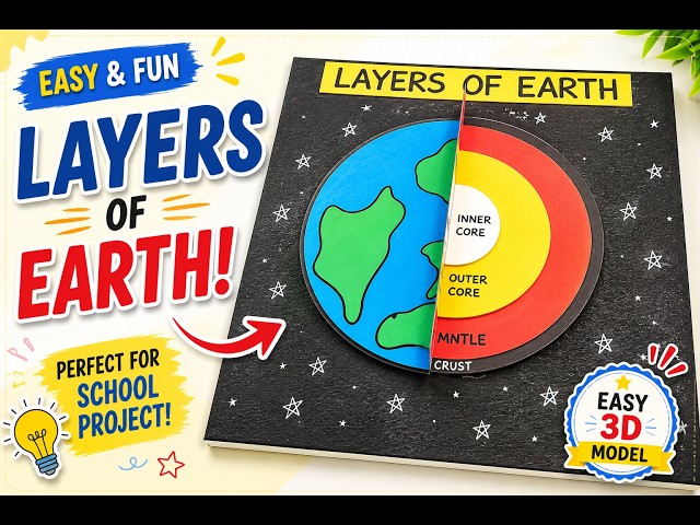 Layers of the earth | layers of earth project | layers of earth model making | exhibition project