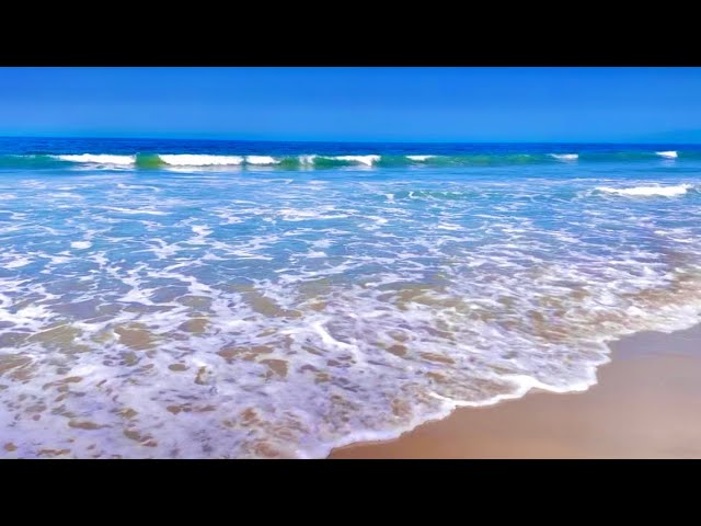 4K Healing Power of Waves 🌊 Blue Ocean Wave Sounds 🩵 Ocean Ambience, White Noise for Deep Relaxation