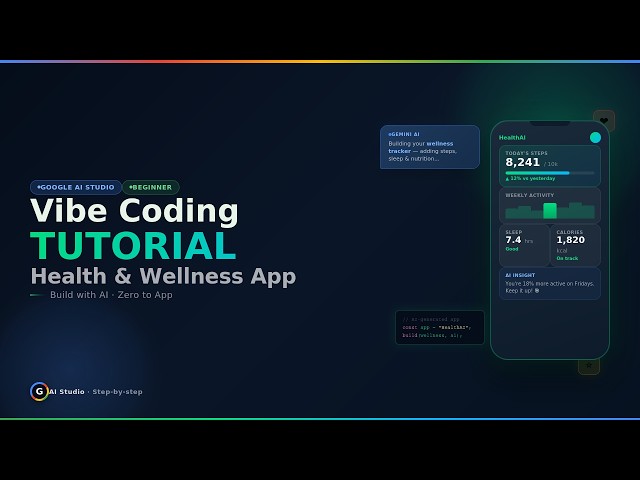 Google AI Studio Vibe Coding for Beginners | Build a Basic Health & Wellness App