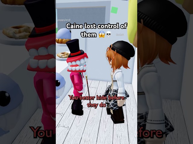 CAINE LOST CONTROL OF THEM 😱💀 #roblox #micup #tadc
