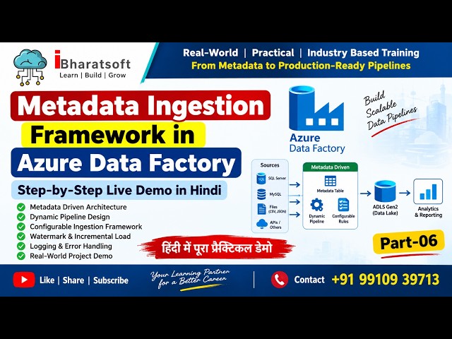 29. Metadata Ingestion Framework in Azure Data Factory | Step-by-Step Live Demo in Hindi (Part-06)