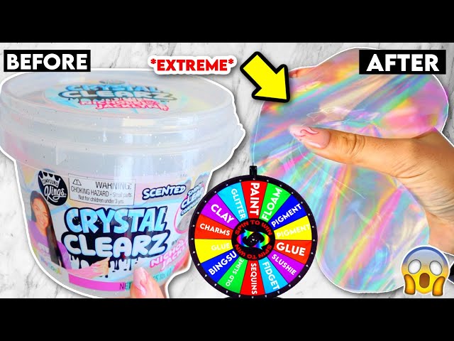 MYSTERY WHEEL OF SLIME MAKEOVER CHALLENGE: Nichole Jacklyne Crystal Clearz Slime Bucket MAKEOVER!