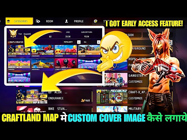 🤔 How to put custom cover image thumbnail in Craftland map New Trick VIP GAMERS #freefire #craftland
