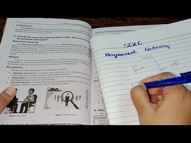 Describe requirement gathering phase pf SDLC | Key activities | Explanation | 1st year computer 2025