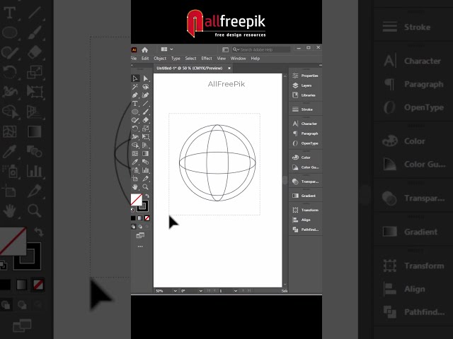 Easy Vector Logo Design in Adobe Illustrator #allfreepik #logo #shorts