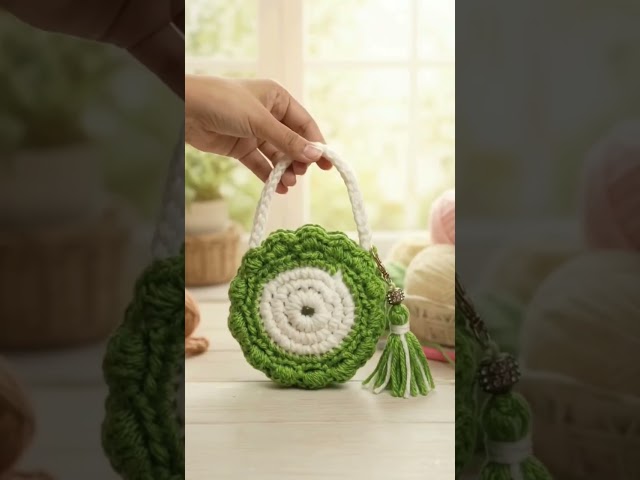 #crochet #shorts #shortsfeed #crochetbag # #diy #viralshorts #trending #new Mini crochet purse