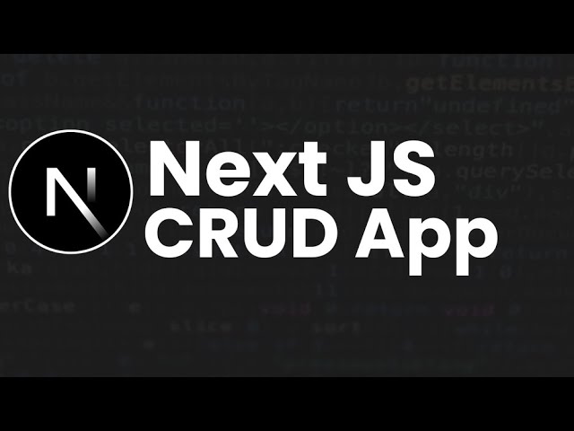 Next.js CRUD Tutorial for Absolute Beginners (Full App in Minutes)