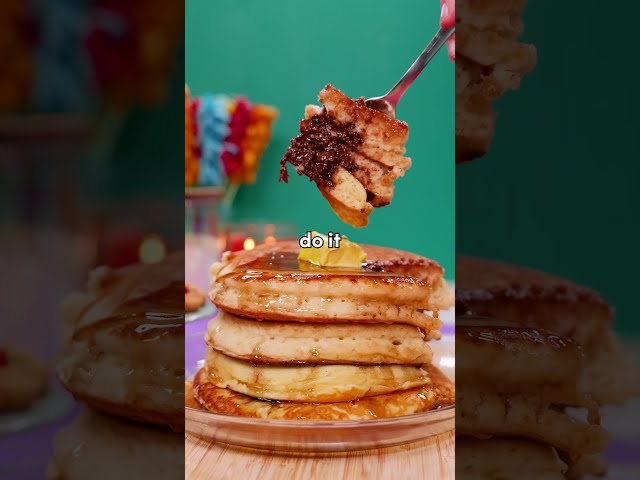 Trying the internet's FAVORITE stuffed pancake hack!