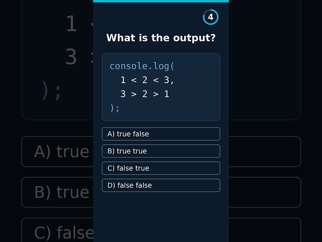 JavaScript Interview Quiz: What Is the Output? 5 Tricky MCQs #Shorts #javascript