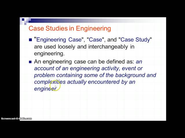 Engineering Case Studies