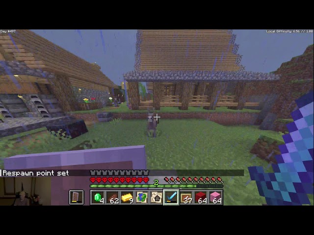 Turtle hermit Hardcore #Minecraft Week 71 Wool farm 16 colors set! More upgraded gear. Rdy to map!