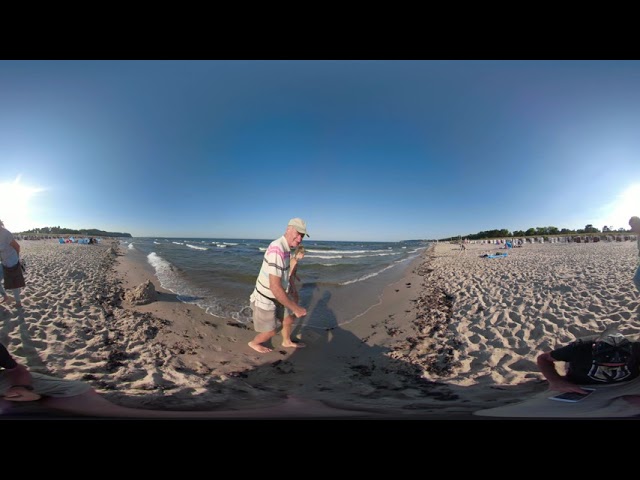 360° VR Beach Mediation with Relaxation Music sitting on the beach sunset