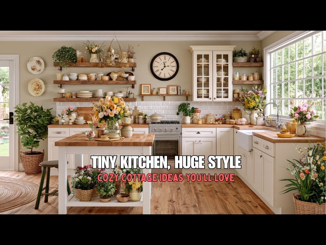Small Cottage Kitchen Tour 2026 | Shabby Chic Cabinets, Smart Functional Design & Floral Details