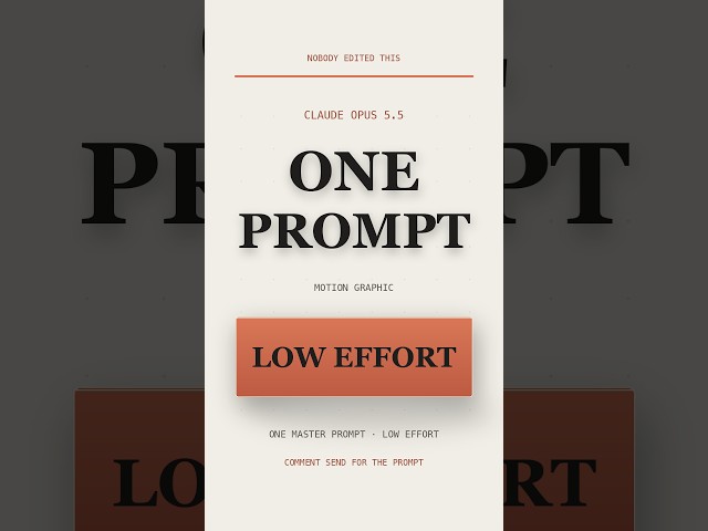 No more AI Slop. JUST One Prompt Made This (Claude Opus 5.5)