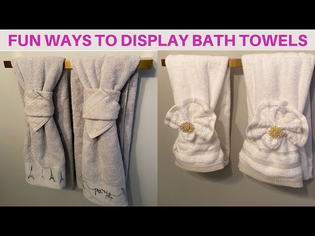 BATHROOM DECORATING IDEAS  || Towel Folding Techniques!  || How To Fold Decorative Towels 2022