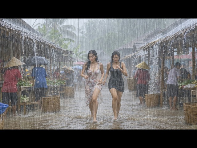 CAN YOU HANDLE THIS? 🌧️ Heavy Rain, Thunderstorm & Strong Winds in Indonesia | Deep Sleep