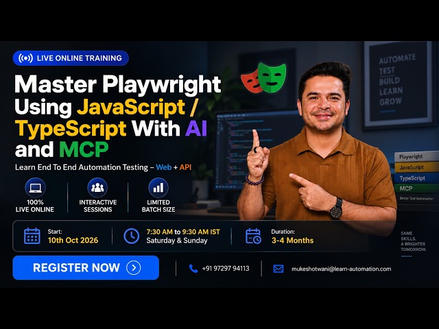 Playwright Online Training with JavaScript & TypeScript With AI | Complete Automation Testing Course