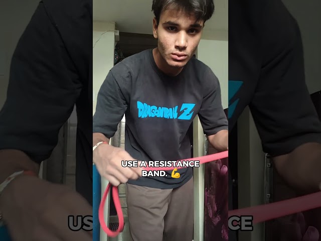 Can't Do Pull-Ups Try This Setup Instead | Slovic Pull-Up Bar + Band 💪🏻 #calisthenics #shorts