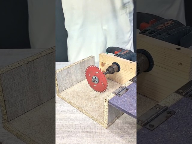 Make a wood cutter using an electric drill