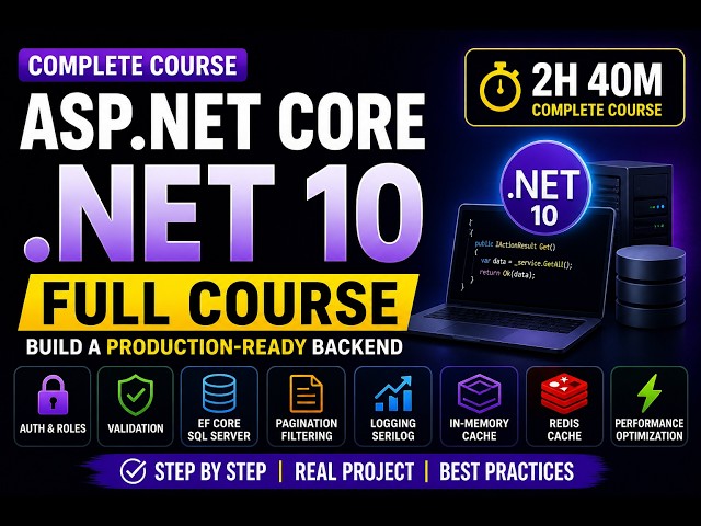ASP.NET Core .NET 10 Full Course  | Build a Production-Ready Backend from Scratch