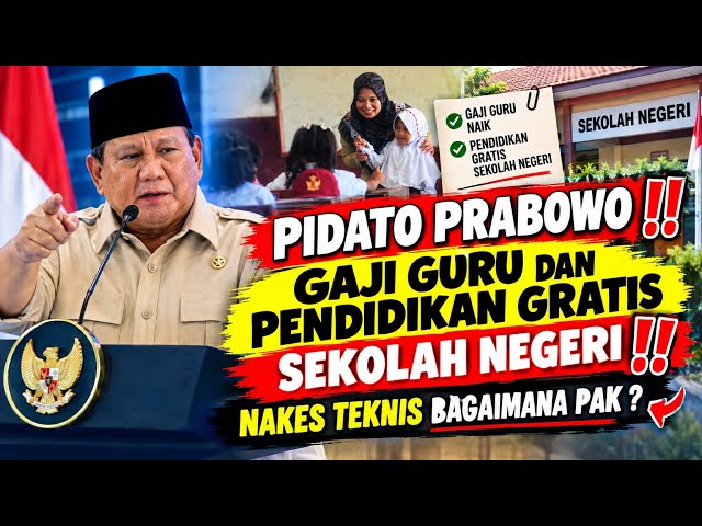 THANK GOD ‼️ PRABOWO'S SPEECH, SALARIES AND FREE PUBLIC EDUCATION ‼️
