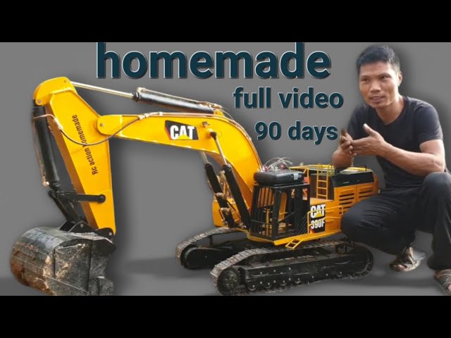 homemade excavator, 90 days, full metal | rc action homemade