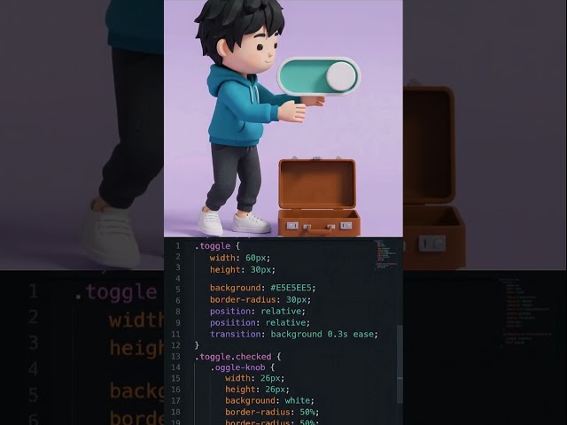 Episode 02 - Toggle Switch Animation in HTML & CSS 🔥 | Pure CSS Tutorial