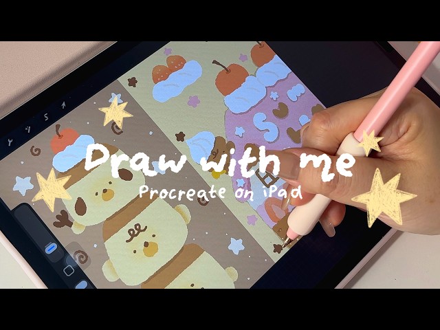 Relaxing paint w/ me 🖍️ iPad drawing ASMR | filling my digital sketchbook 🎨