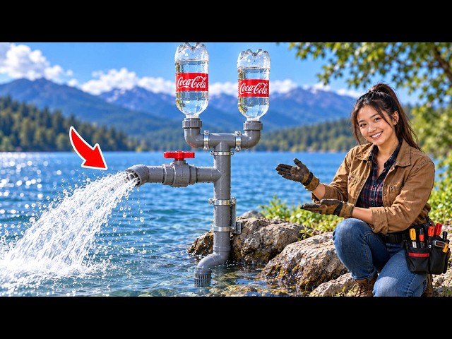 I built a water pump that runs for free for life—no electricity needed! An amazing idea!