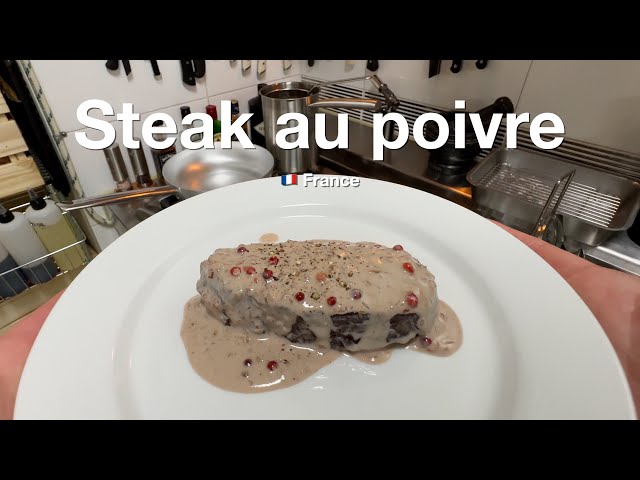 🇫🇷 The Ultimate French Pepper Steak #black pepper angus steak #steak au poivre