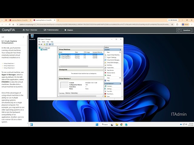 CS1 Lab 8.1.3: Explore Virtualization