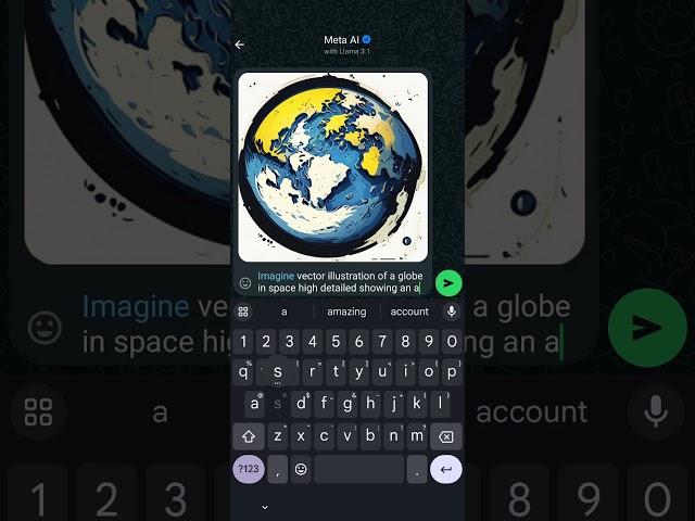 Impressive AI image generation using Meta AI | Llama 3.1 in whatsapp #ai #meta #whatsapp