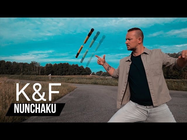 Awesome Nunchaku Finger Trick: the Kiss and Flick