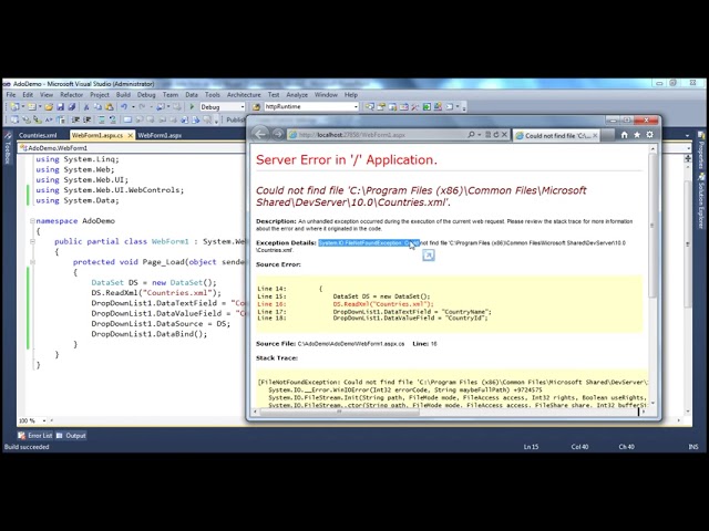 Binding an asp net dropdownlist with an XML file   Part 18