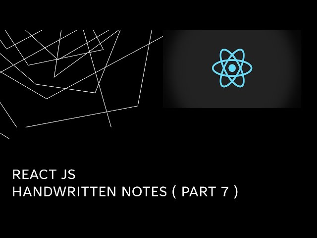 React JS Interview questions (handwritten notes part 7)