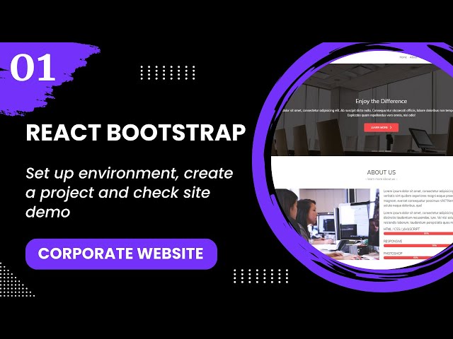 React Bootstrap #1 - Set up environment, create a project and check site demo