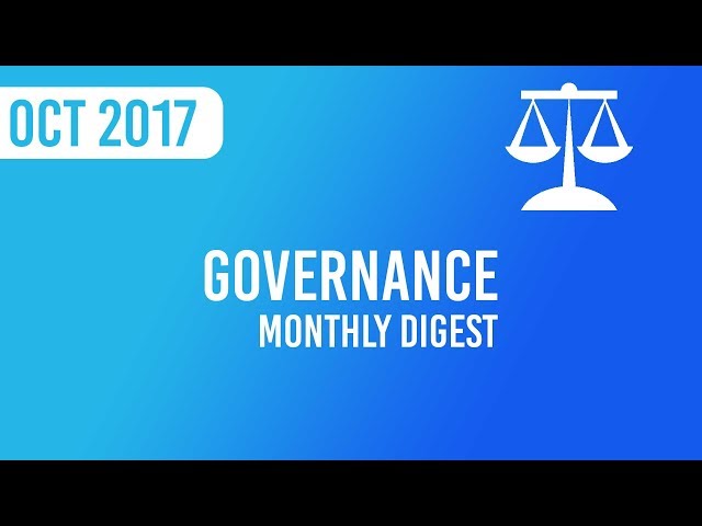 Monthly Digest - Governance Current Affairs November 2017