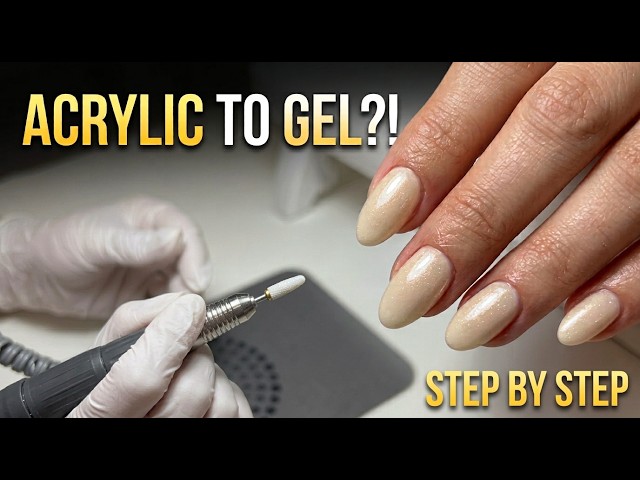 How to Fill Acrylic Nails with Gel?!