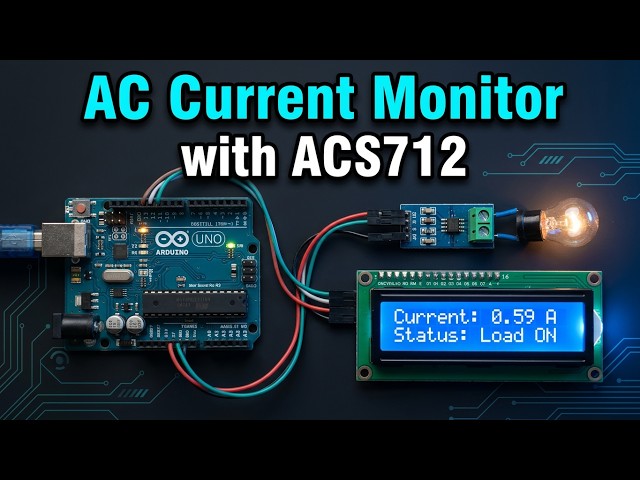 AC Current Monitor Using Arduino Uno, ACS712 Sensor & LCD Display | Real-Time Ampere Meter