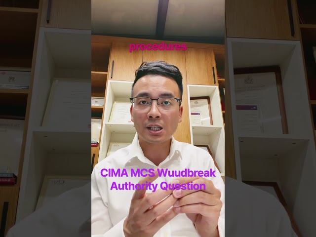 CIMA MCS Nov 26 Preseen Wuudbreak authority question #cima #mcs #preseen